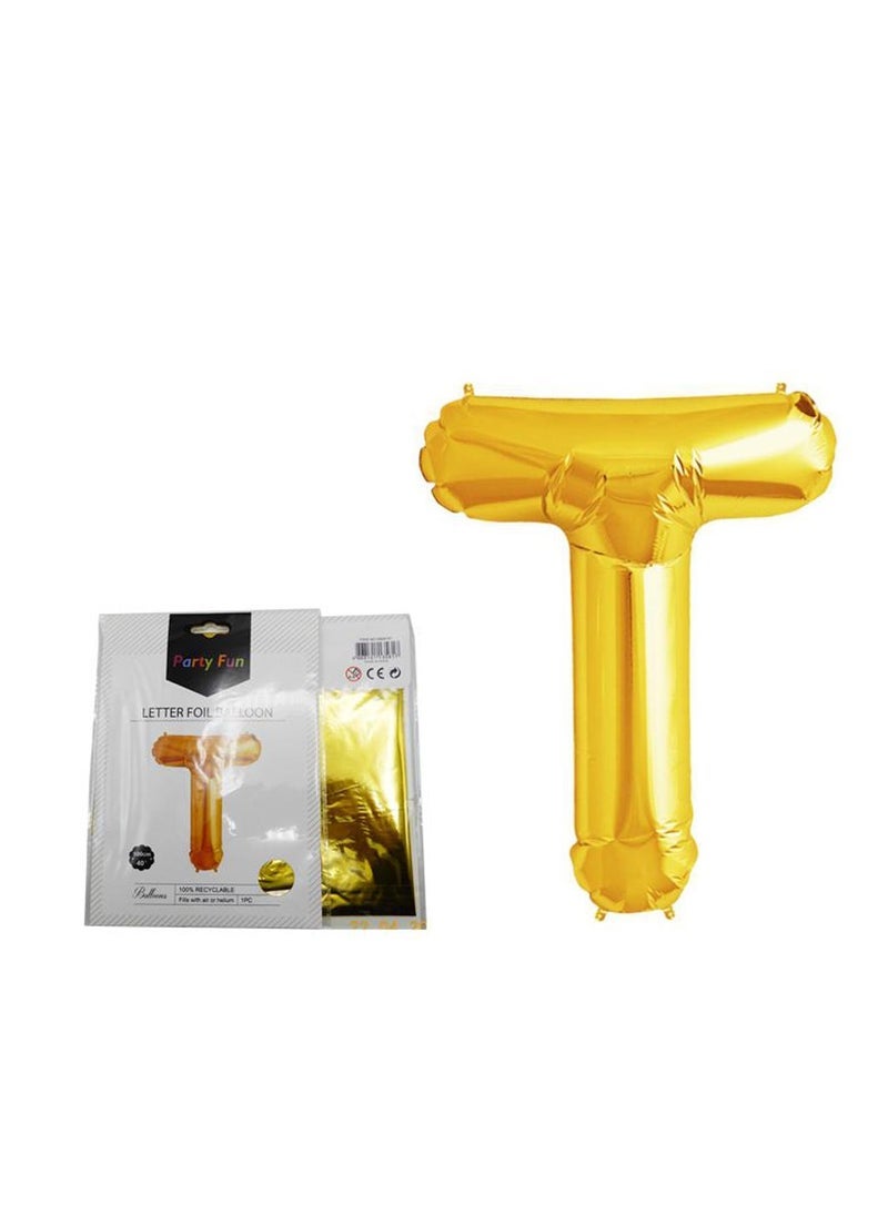 بارتي فن بالون الحروف احباط 40 بوصة (T) اللون الذهبي - Image 1