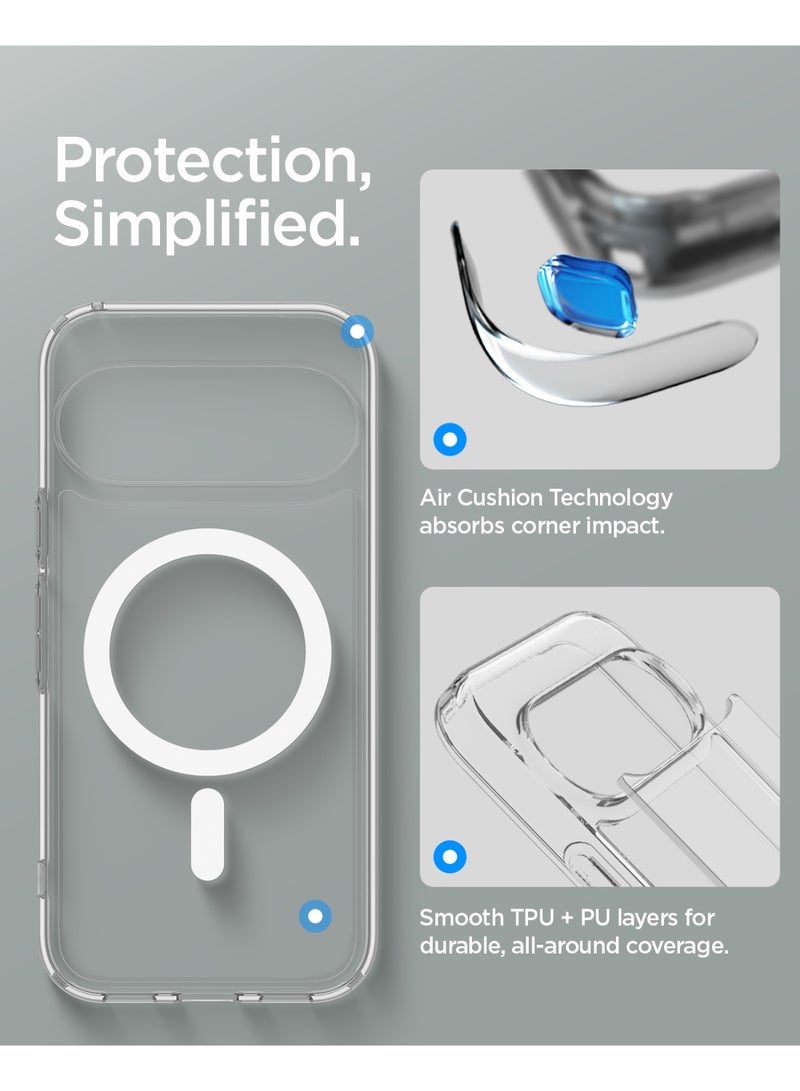 Spigen Ultra Hybrid MagFit for Google Pixel 11 Pro XL Case [Pixelsnap & MagSafe compatible] Military Grade Cover - Clear White - Image 4
