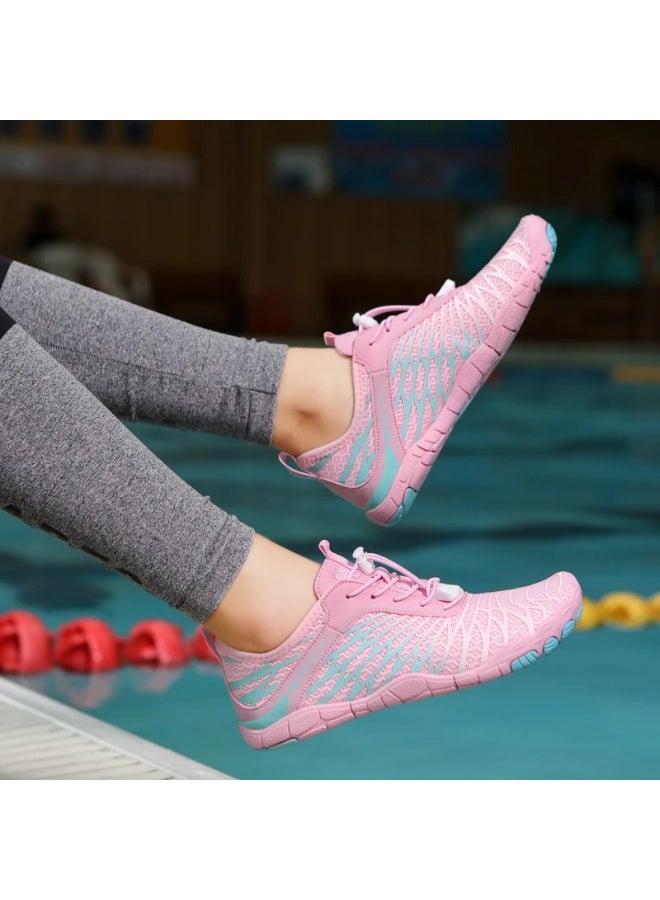 NIBEMINENT Women Water Shoes Men Barefoot Shoes Breathable Swimming Shoes Shoes Water Sports Shoes Quick-Drying Five-Finger Upstream Shoes - Image 2