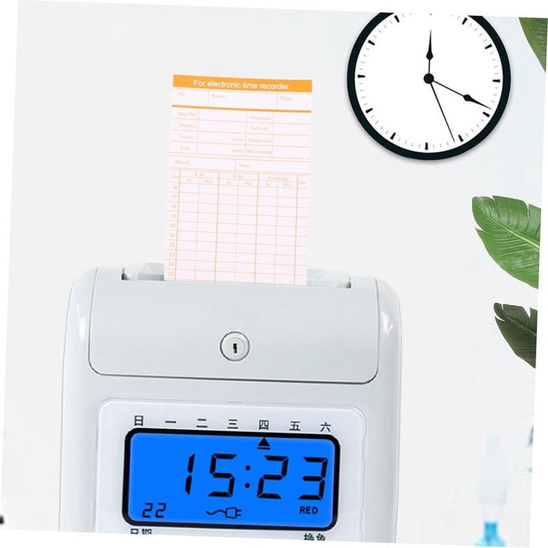 100 Attendance Record Cards Simple Design for Office Timecards - Image 4