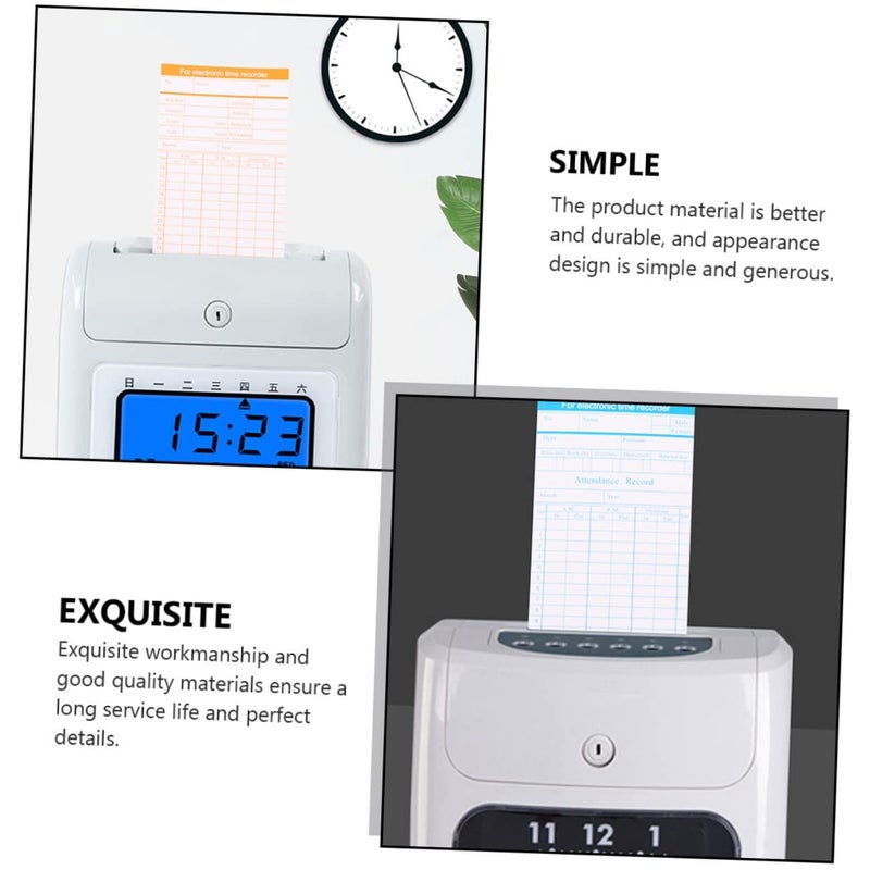 100 Attendance Record Cards Simple Design for Office Timecards - Image 5