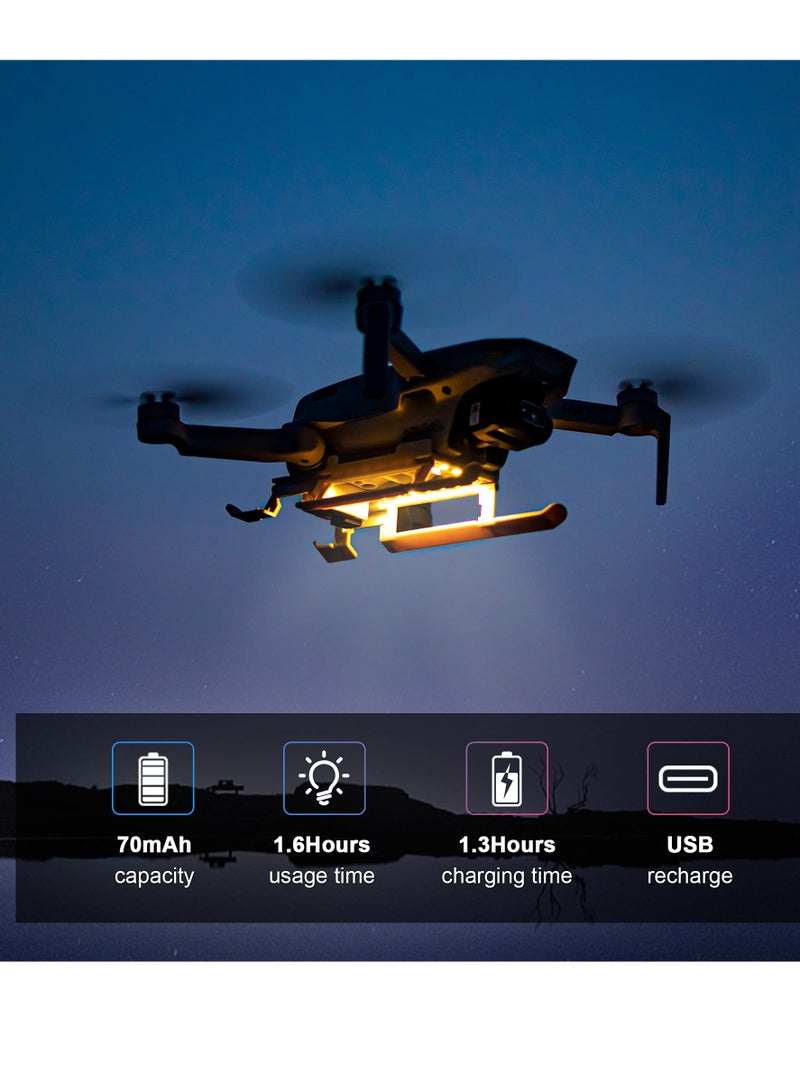 Generic Led Light Landing Gear for DJI Mini 2/ Mini SE/ Mavic Mini Drones, Foldable Light-emitting Tripod with Nighttime Indication Flight Light Drone Extension Protection Accessory (Yellow Light) - Image 3