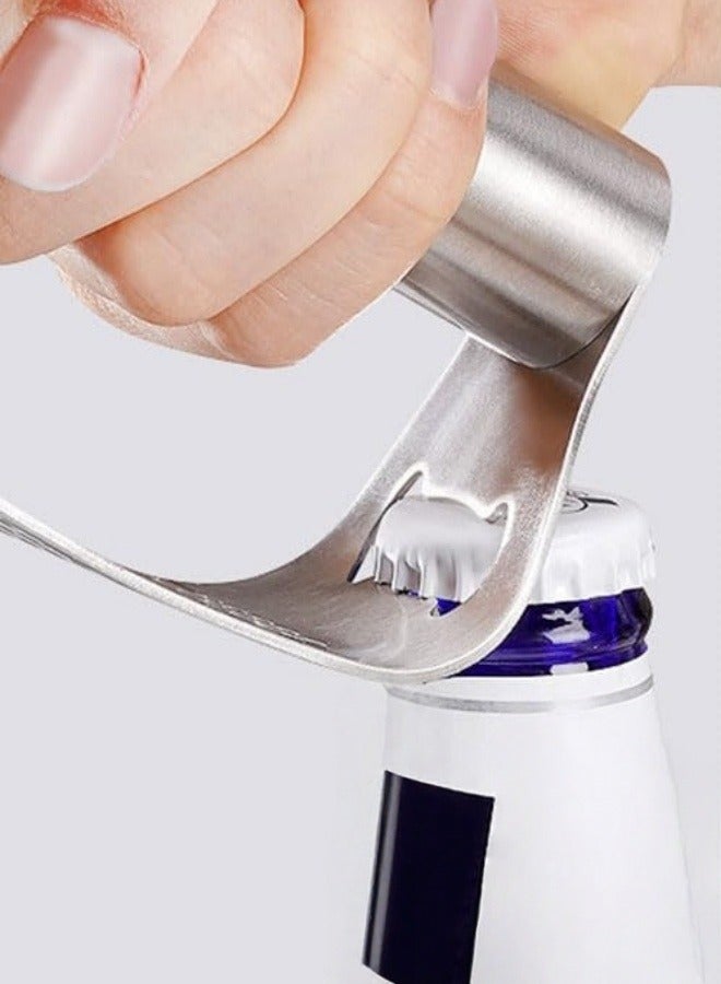 kangchoice 3pcs Garlic Grater Multifuntional Set - Garlic Press Bottle Opener 2-in-1 Tool with Garlic Peeler and Cleaning Brush, Stainless Steel Handle, Kitchen Tool, Ideal Gift for Mother - Image 4