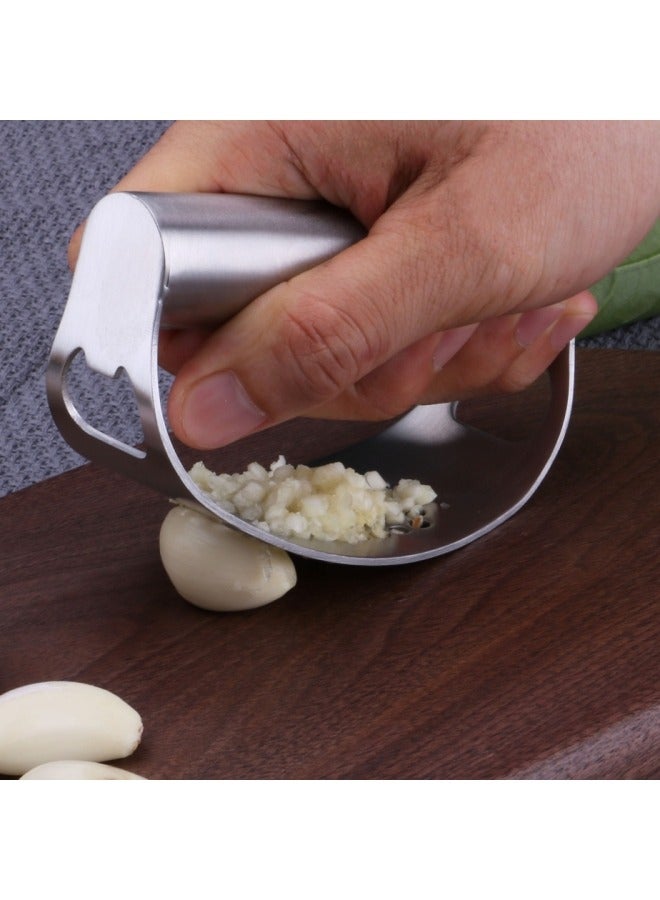 kangchoice 3pcs Garlic Grater Multifuntional Set - Garlic Press Bottle Opener 2-in-1 Tool with Garlic Peeler and Cleaning Brush, Stainless Steel Handle, Kitchen Tool, Ideal Gift for Mother - Image 5