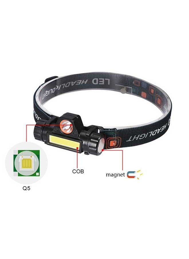 Mini 1200 mAh Rechargeable Headlight Flashlight, COB+XPE Headlamps, Adjustable Angle 90°, Continuous Lighting Suitable for Outdoor Activities Flashlight - pzsku/Z20222C7A9C1C23DB7C99Z/45/_/1698029447/e7352170-9384-42e2-8c4d-fe542ab7d45b