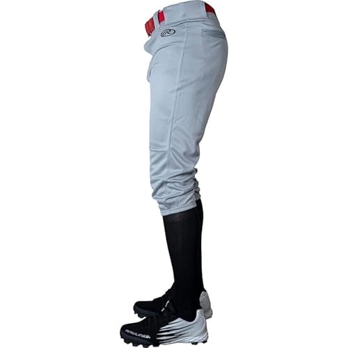 Rawlings راولينغز | سلسلة الإطلاق بنطلون بيسبول قصير | كبير للبالغين | رمادي - Image 5