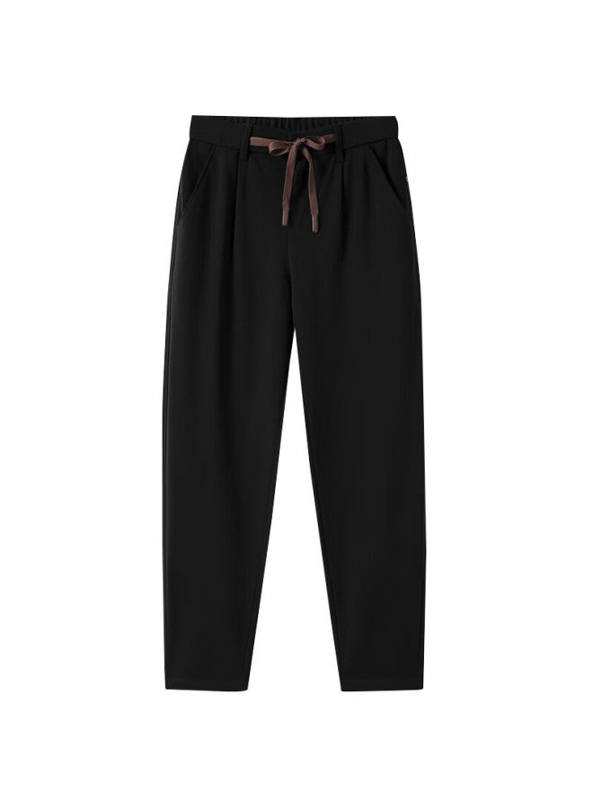 Markless Men's Casual Pants Autumn Winter Smart Pants Four-way Stretch Versatile Thickened Trousers 4855 Black 32 - Image 4