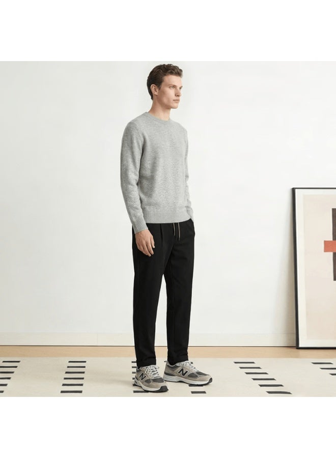 Markless Men's Casual Pants Autumn Winter Smart Pants Four-way Stretch Versatile Thickened Trousers 4855 Black 32 - Image 2