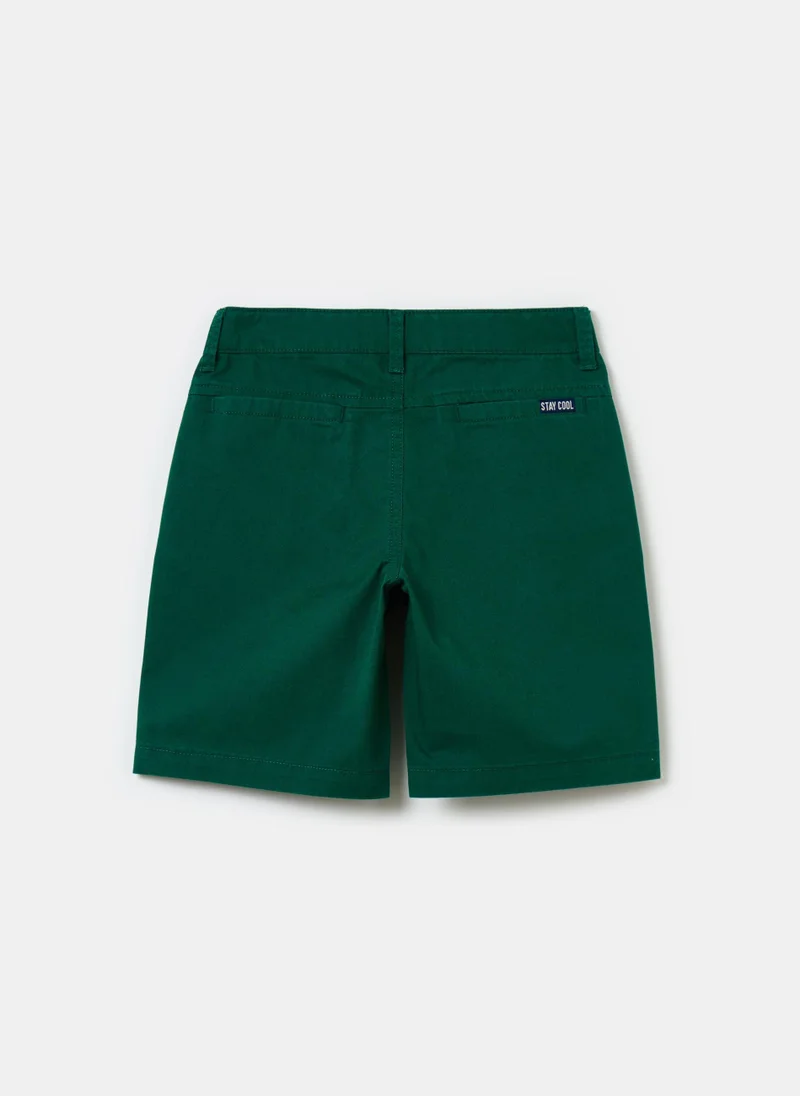 Ovs Chino Bermuda Shorts In Cotton