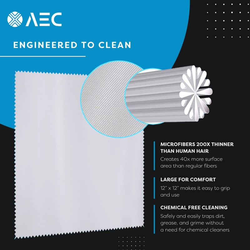 AEC Ultra Premium Microfiber Cleaning Cloth for Mobile Screen, Camera Lenses, Tablets, Monitors etc Pack Of 3 - Image 2
