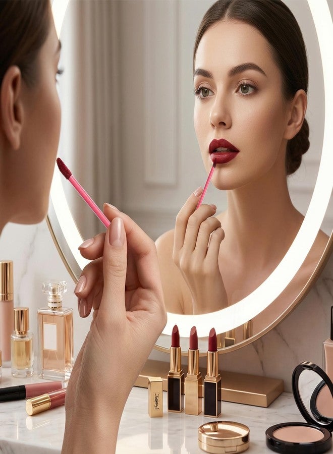 مجموعة أدوات وضع أحمر الشفاه EWVVSS 800 للاستخدام مرة واحدة مع علبة تخزين، عصي وضع أحمر الشفاه، فرش شفاه خالية من الوبر لفناني المكياج، مجموعة أدوات السفر لاختبار مستحضرات التجميل في صالونات التجميل (وردي) - Image 4