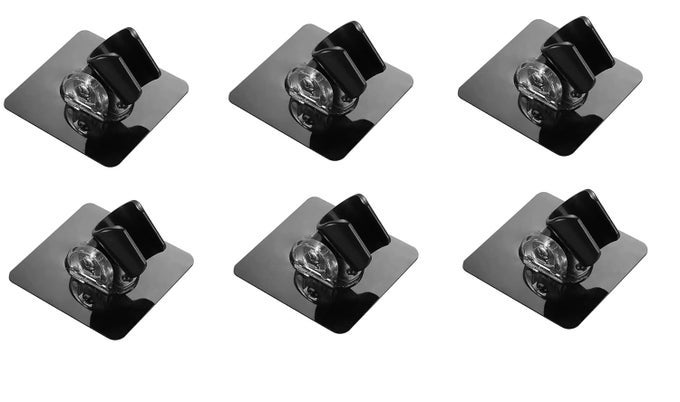 SELF ADHESIVE SHOWER HEAD HOLDER ADJUSTABLE BATHROOM WALL MOUNT BRACKET SELFADHESIVE HANDHELD DRILLFREE SHOWERHEAD RACK PUNCHFREE CHROME BLACK 6