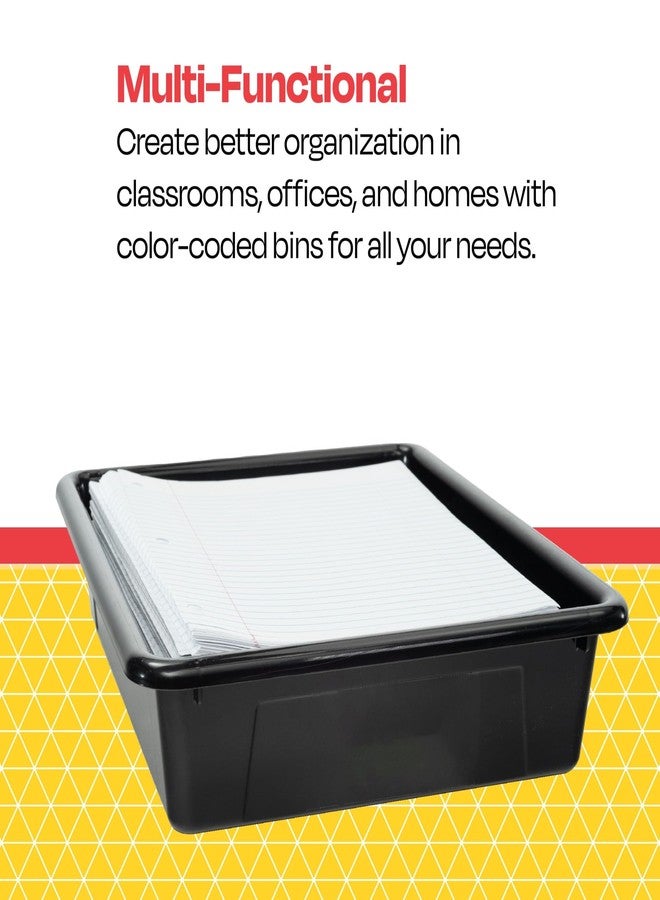 Storex Storage Tray, Letter Size, 10 x 13 x 3 Inches, Black (1 Tray only) - Image 5