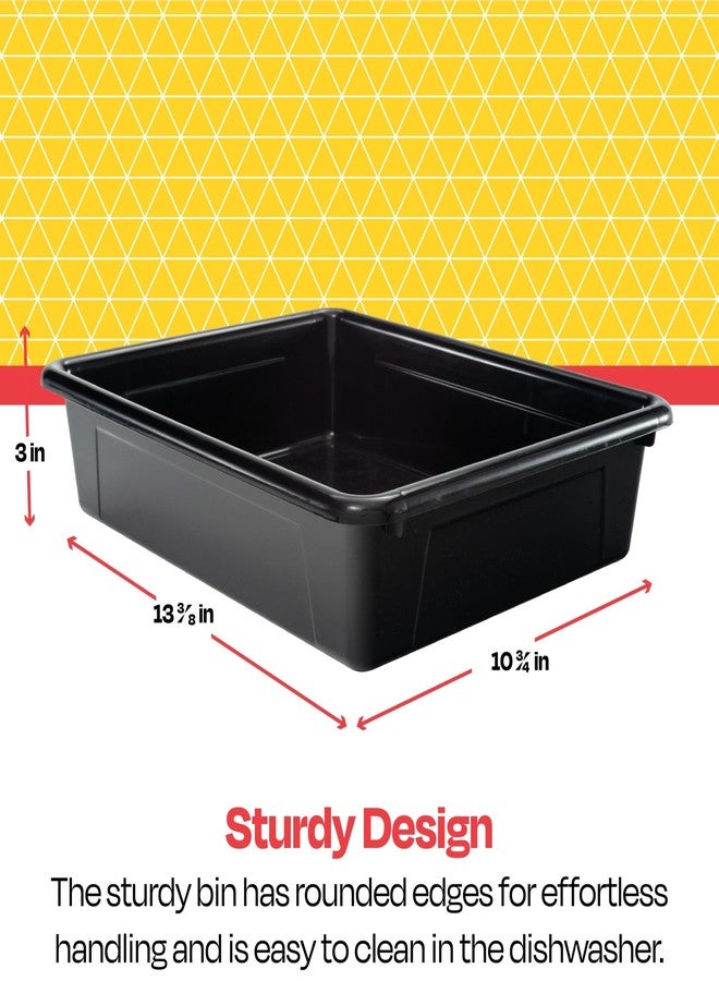 Storex Storage Tray, Letter Size, 10 x 13 x 3 Inches, Black (1 Tray only) - Image 4