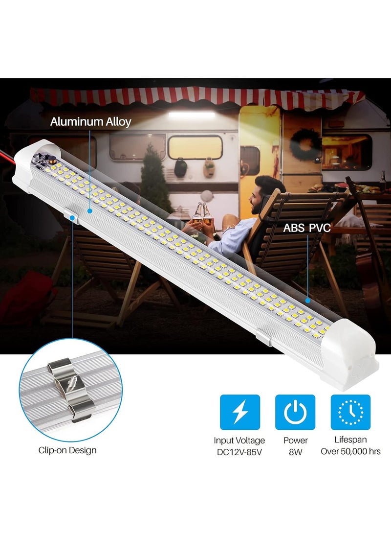 SOLARAE شريط ضوء داخلي LED، 108 LED، 1100LM 8W DC 12V أضواء شريط مع مفتاح تشغيل/إيقاف، لجرار الشحن المغلق، سيارة RV فان شاحنة لوري كامبر قارب كارافان منزل متنقل، 4 قطع - Image 2