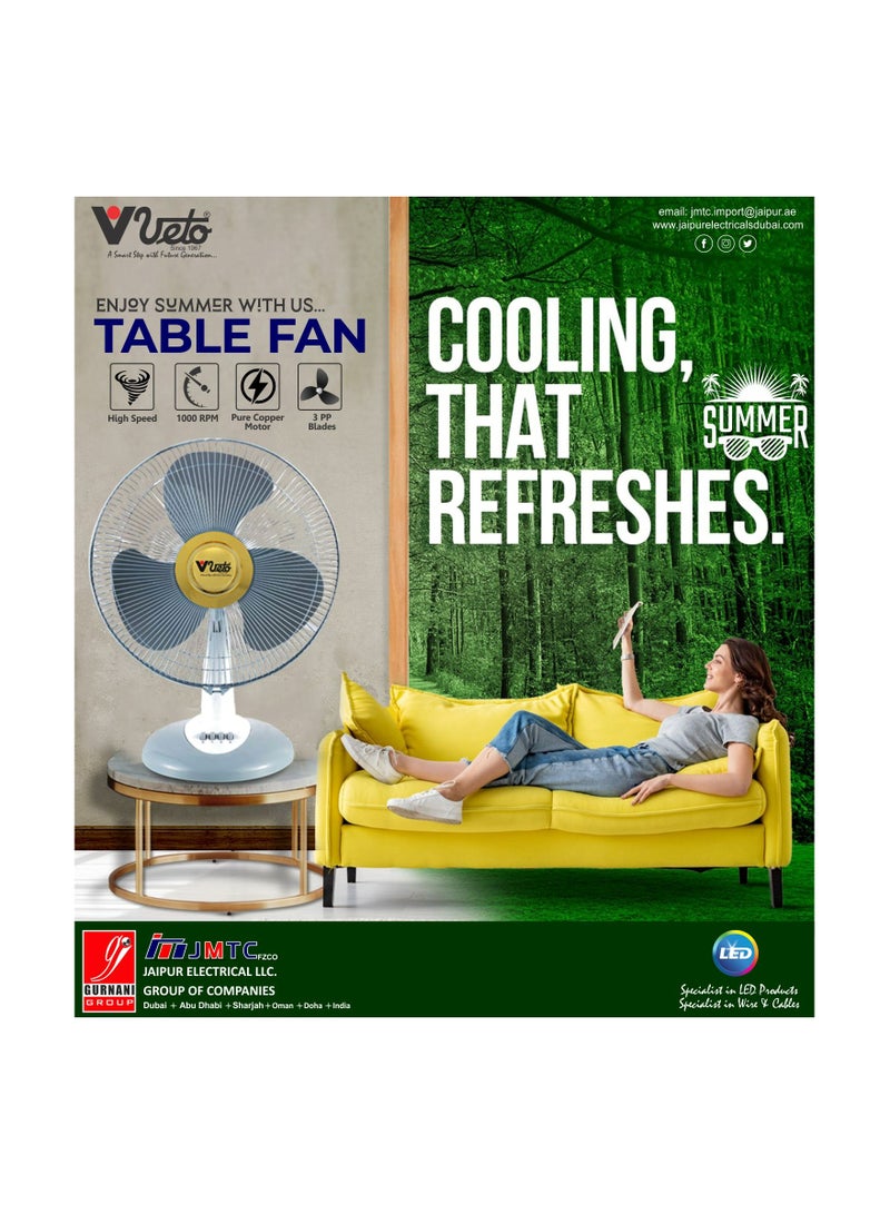 Veto 16inch Table Fan/Desk Fan/Desktop Fan |3 Speed Adjustment… - Image 3