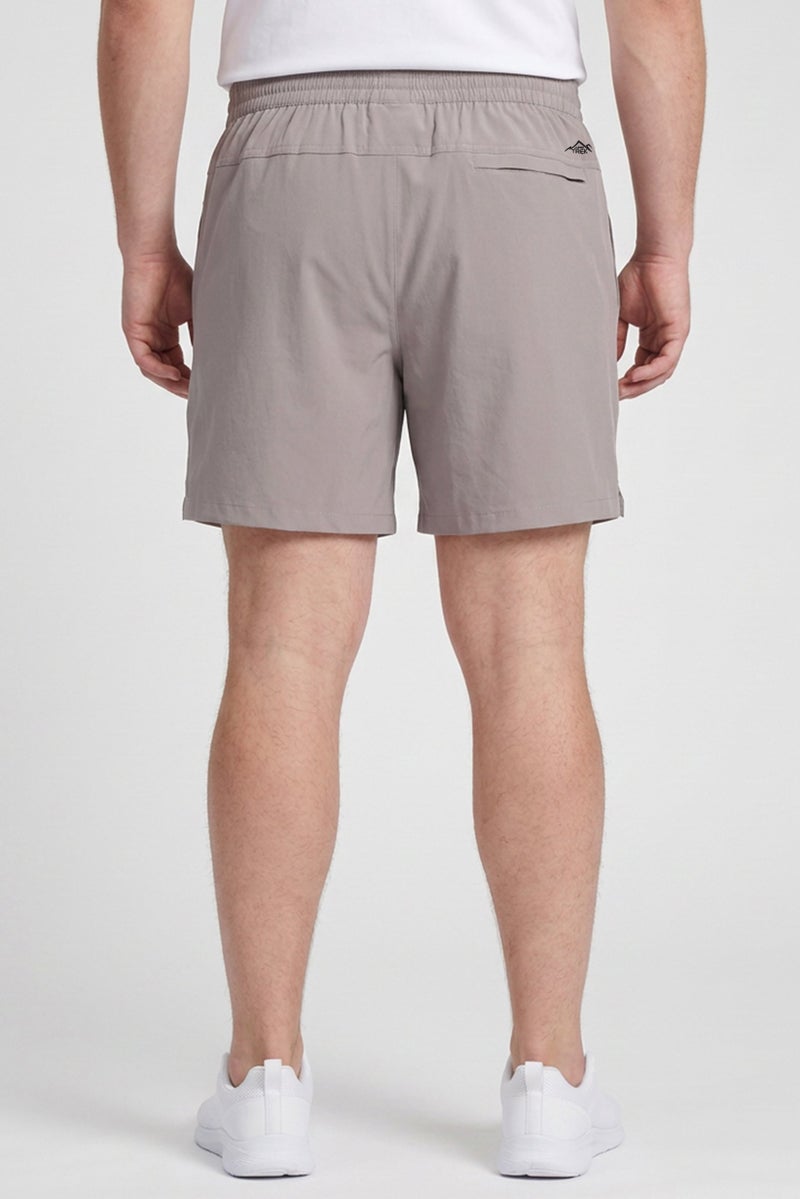 Unipro Men Sportswear Fit 6 Inseam Hiking Shorts, Taupe - Image 4
