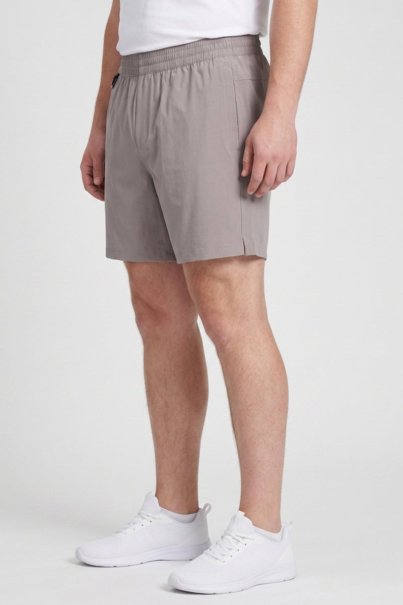 Unipro Men Sportswear Fit 6 Inseam Hiking Shorts, Taupe - Image 3