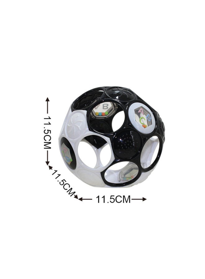Infant Early Education Educational Toys Can Bite And Hold Large Hole Rattle Soft Rubber Ball For 0-3 Years Old-Color:Large Soft Rubber  3703 - Image 1