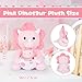KOPHINYE Pink Dinosaur Stuffed Animal 118inch Pink Dinosaur Plush with Baby Dino for Kids Dino Toy Kawaii Triceratops Cuddle Plush Pillow for Girls Boys Christmas Birthday Gifts - Image 4