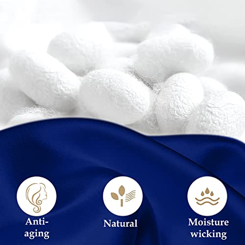 INSSL Silk Pillowcase for Women, Mulberry Silk Pillowcase for Hair and Skin and Stay Comfortable and Breathable During Sleep(Egyptain Blue,Standard) - Image 4