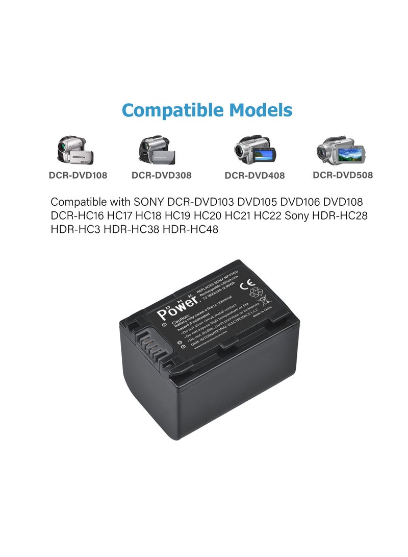 DMK Power بطارية قابلة للشحن بديلة DMK Power NP-FH70 7.2V / 1800mAh متوافقة مع كاميرات سوني - Image 2