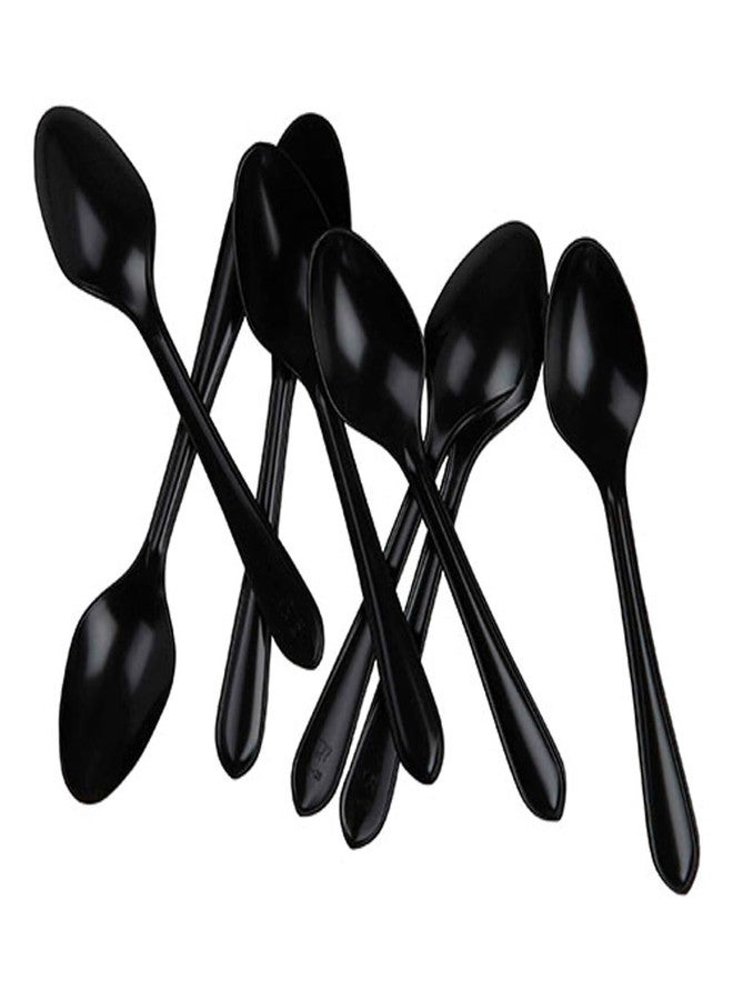 Bio-degradable Disposable Spoons | Eco Friendly Disposable Black Spoons | for Home Use, Party, Events |150 MM | 100 Pieces |