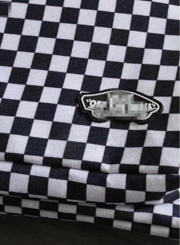 فانز حقيبة كتف فانس بايل باللون الأسود والأبيض - Image 3