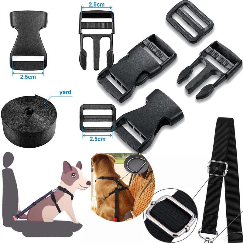 DIY Crafts DIY Crafts 1x Kit 1 inch 12 Inch Plastic Buckles Kit Include 5 Pack Side Release Plastic Buckles For Backpacks Luggage Dog Collar Paracord Belts Outdoor Supplies 10 Me1x Kit 1 inch  - Image 2