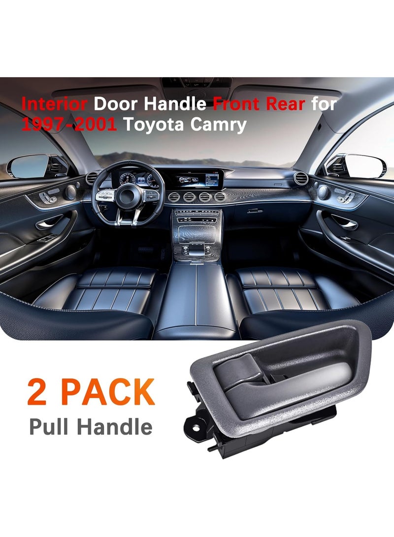 KISSUN 2Pcs Inside Interior Door Handle Front Rear Driver & Passenger Side Replacement for 1997 1998 1999 2000 2001 Camry, Gray. - Image 5