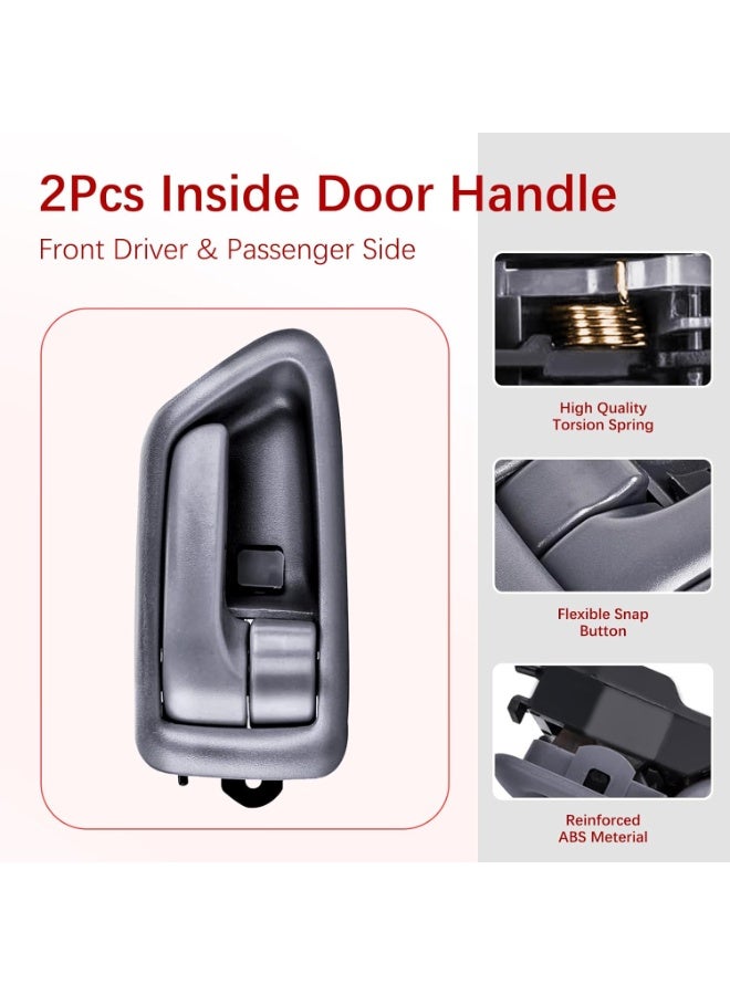 KISSUN 2Pcs Inside Interior Door Handle Front Rear Driver & Passenger Side Replacement for 1997 1998 1999 2000 2001 Camry, Gray. - Image 2