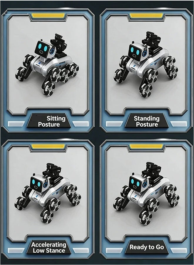 APEX Remote Control Robot,  Robot Dog, Eight-wheel Drive Stunt Robot, With Music & Light, Gesture Sensing Control - Image 3