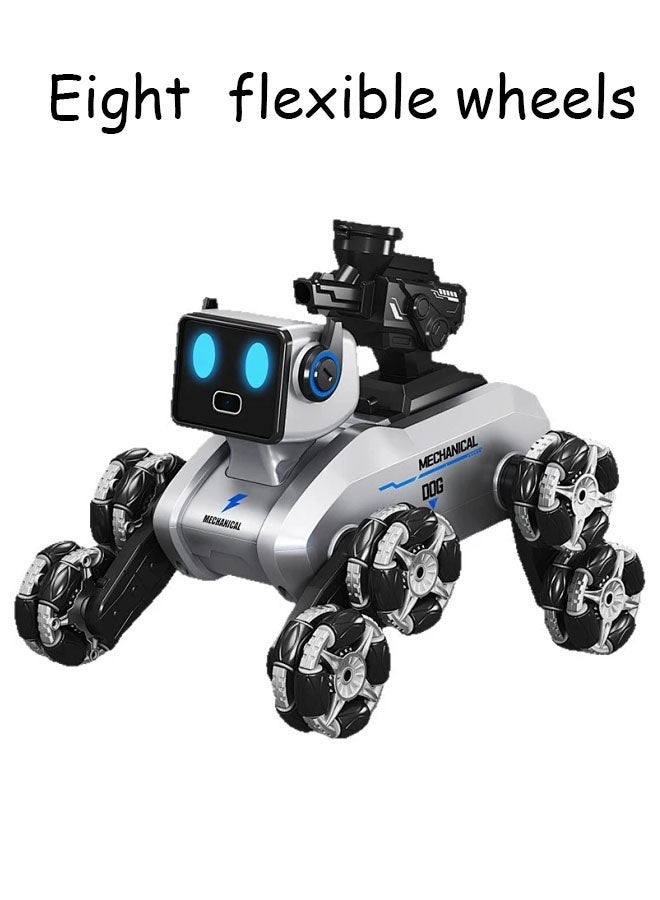 APEX Remote Control Robot,  Robot Dog, Eight-wheel Drive Stunt Robot, With Music & Light, Gesture Sensing Control - Image 4