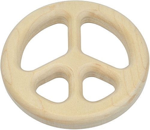 Maple Landmark Peace Sign Shaped Maple Teether - Made in USA - Image 5
