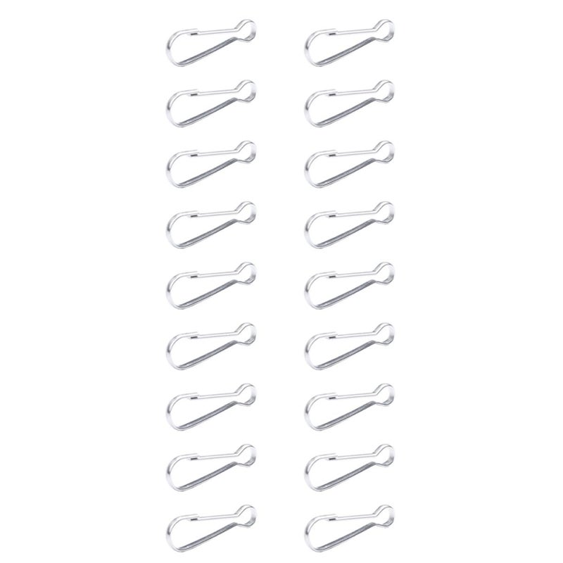 20pcs Stainless Steel Carabiner Hooks Key Rings for Outdoor Hiking Camping Accessories - Image 2