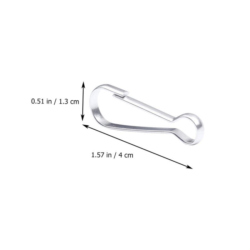20pcs Stainless Steel Carabiner Hooks Key Rings for Outdoor Hiking Camping Accessories - Image 3