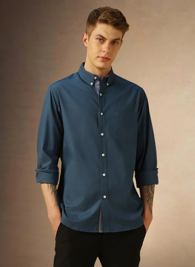 Dennis Lingo Denim Blue Shirt For Men For Men