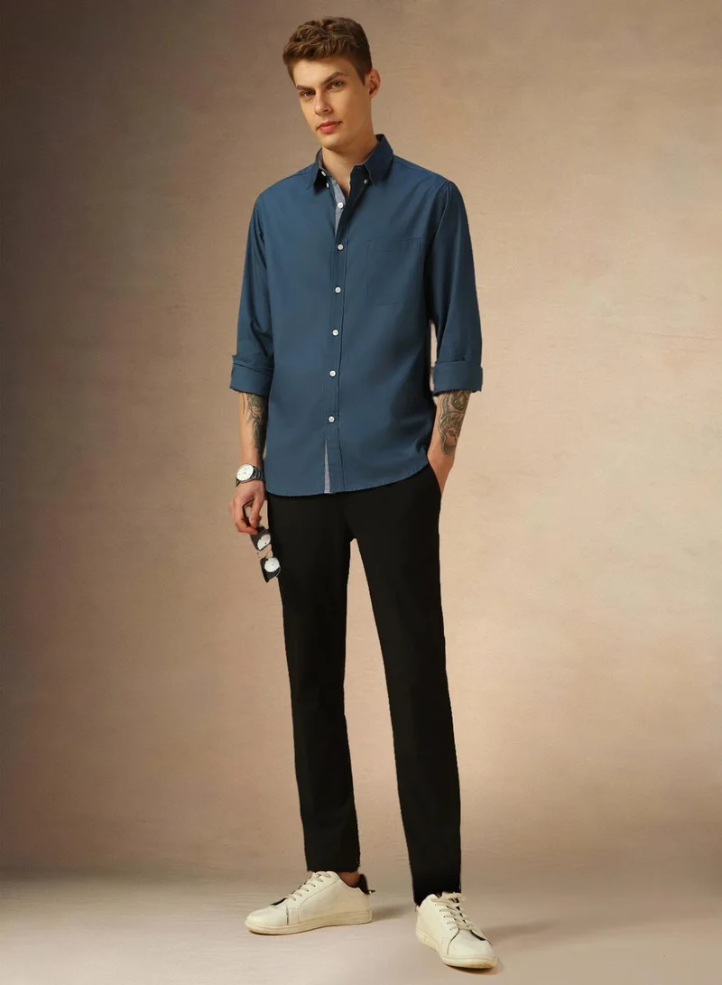 Dennis Lingo Denim Blue Shirt For Men For Men