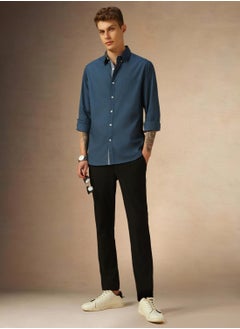 Dennis Lingo Denim Blue Shirt For Men For Men  - Image 5