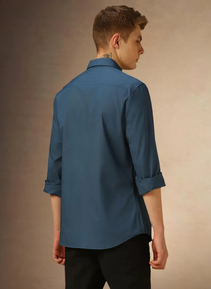 Dennis Lingo Denim Blue Shirt For Men For Men