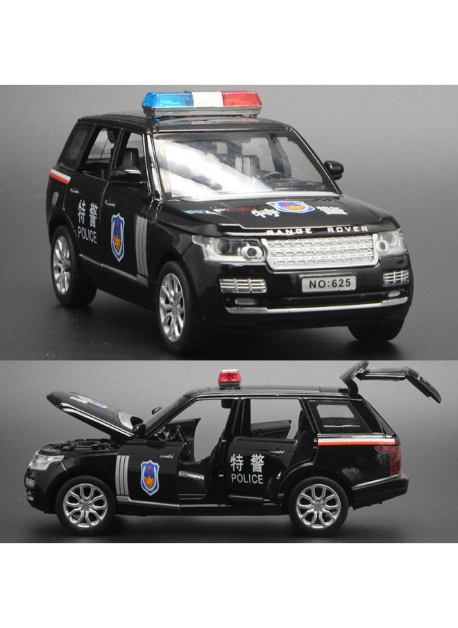 Generic 1:32 Police Car Model Children's Toy Car Alloy Light Music Pull Back Six Open Door Police Car Toy-Color:1 To 32 Cars To Rolls-Royce Police Car-White  - Image 3