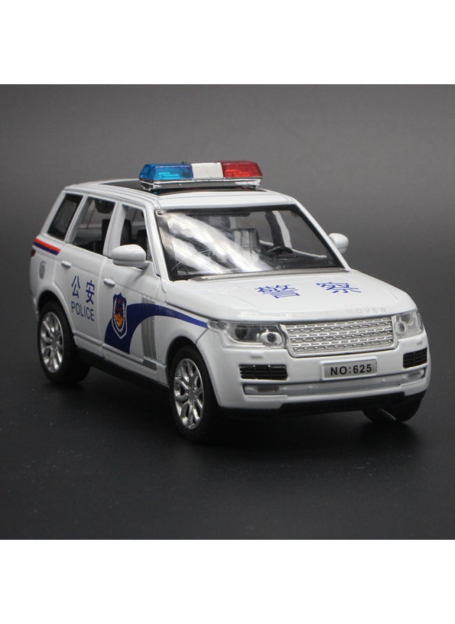 Generic 1:32 Police Car Model Children's Toy Car Alloy Light Music Pull Back Six Open Door Police Car Toy-Color:1 To 32 Cars To Rolls-Royce Police Car-White  - Image 5