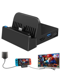 KASTWAVE for Nintendo Switch Dock, Pocket Charging Dock 4K HDMI TV Adapter for Switch Docking Station Charger Dock Set Good Replacement for Official Replacement Charging Dock( Upgraded System)