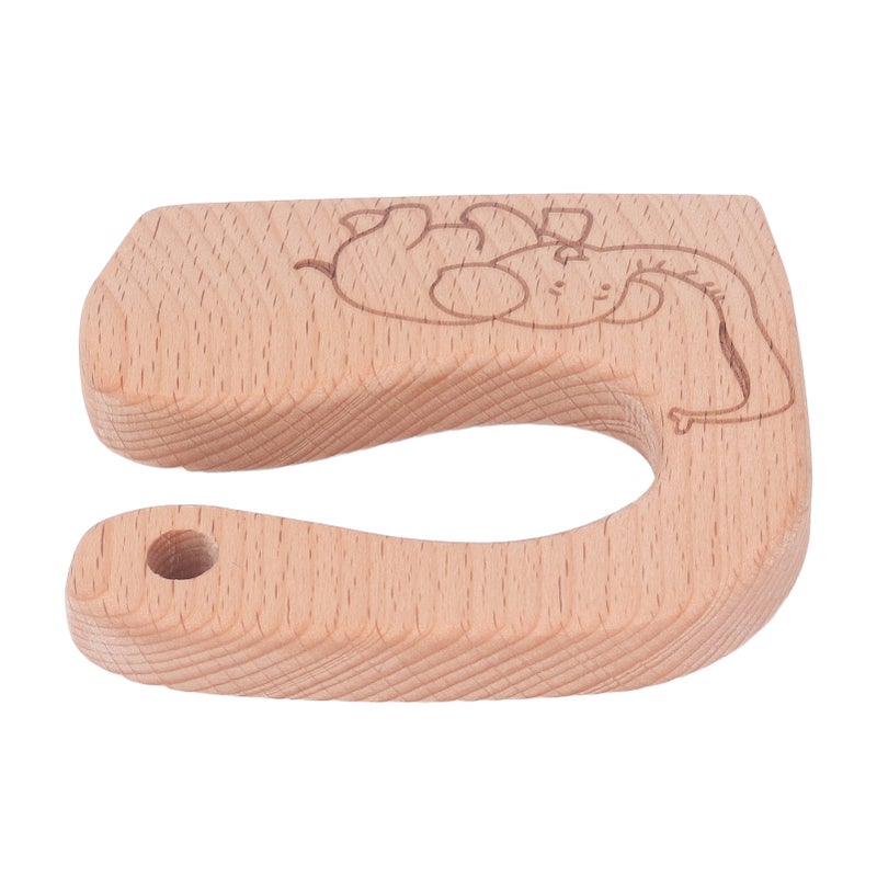 Wooden Kids Knife Fruits Vegetables Bread Chopper Children Outdoor Kitchen Cutting Cooking Toy Elephant - Image 3