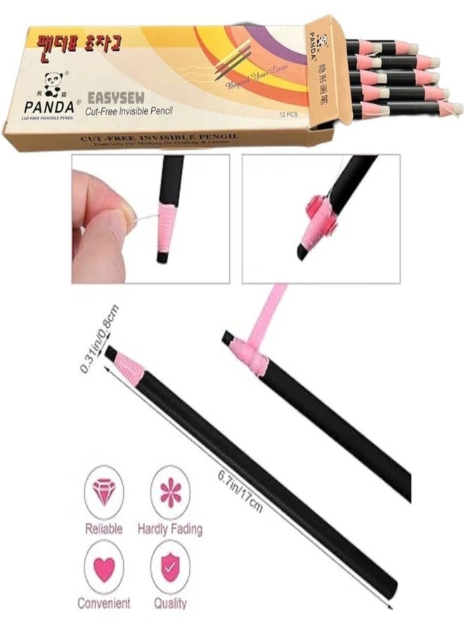 SSS Panda Cut-Free Invisible Wax Pencil for Garment Industries Marking Pencil used to mark Fabric, Clothes and Garments Used by professionals pack of 12 pencils - Image 3