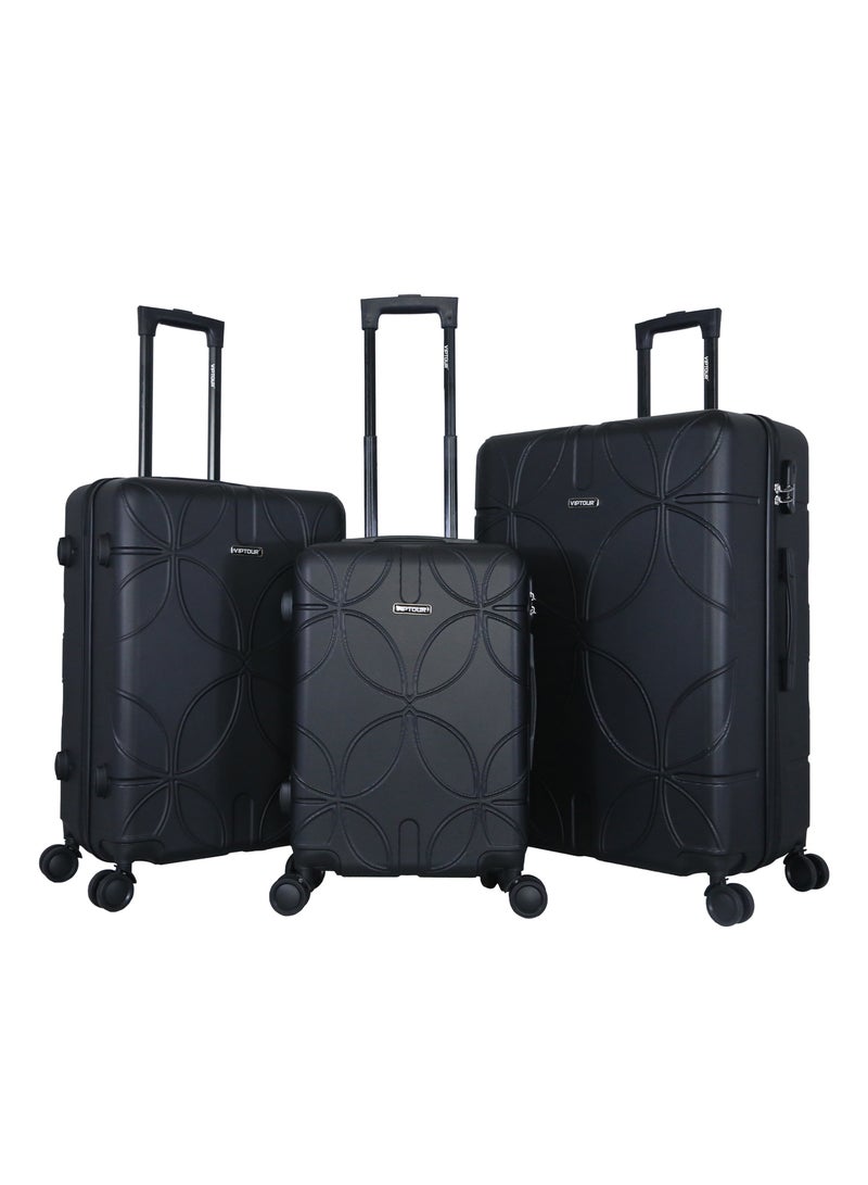 فيبتور طقم حقائب سفر 3 قطع ABS بعجلات مع نظام رقم قابل للقفل - Image 1