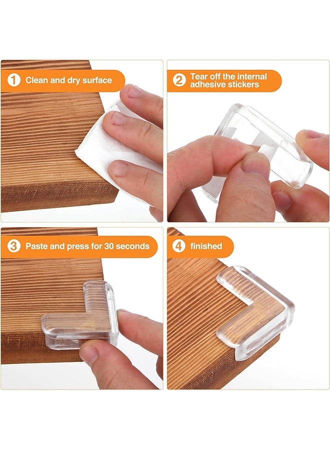 إم إكس إن 16 قطعة من واقيات الزوايا الشفافة لحماية زوايا وحواف الأثاث، غطاء واقي للزوايا لحماية الأطفال من القطع الحادة مثل الأثاث وحواف الطاولات والخزائن وزوايا المقاعد، ولحماية سلامتهم. - Image 4