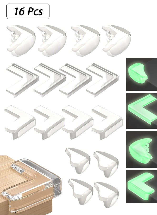 إم إكس إن 16 قطعة من واقيات الزوايا الشفافة لحماية زوايا وحواف الأثاث، غطاء واقي للزوايا لحماية الأطفال من القطع الحادة مثل الأثاث وحواف الطاولات والخزائن وزوايا المقاعد، ولحماية سلامتهم. - Image 1
