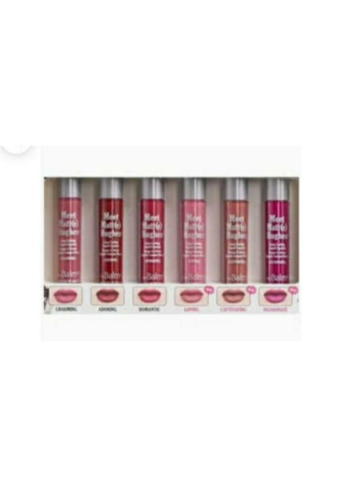 Generic 6-Piece Meet Matte Liquid Lipstick Set Multicolour 