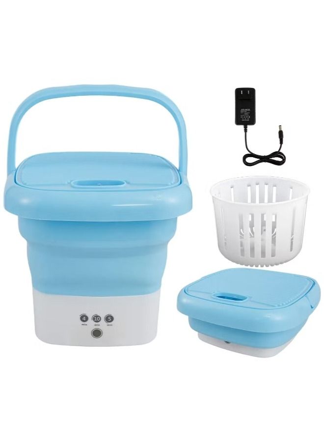 Mini Portable Foldable Underwear Washing Machine, Lightweight Automatic Foldable Washing Machine with Timer, Touch Screen for Camping Travel Apartment Self Driving  - Image 1